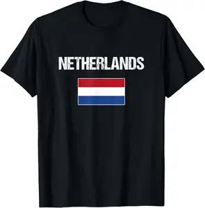 100%cotton Netherlands T-shirt Dutch Flag Tee For Men Women Youth Kids T-Shirt