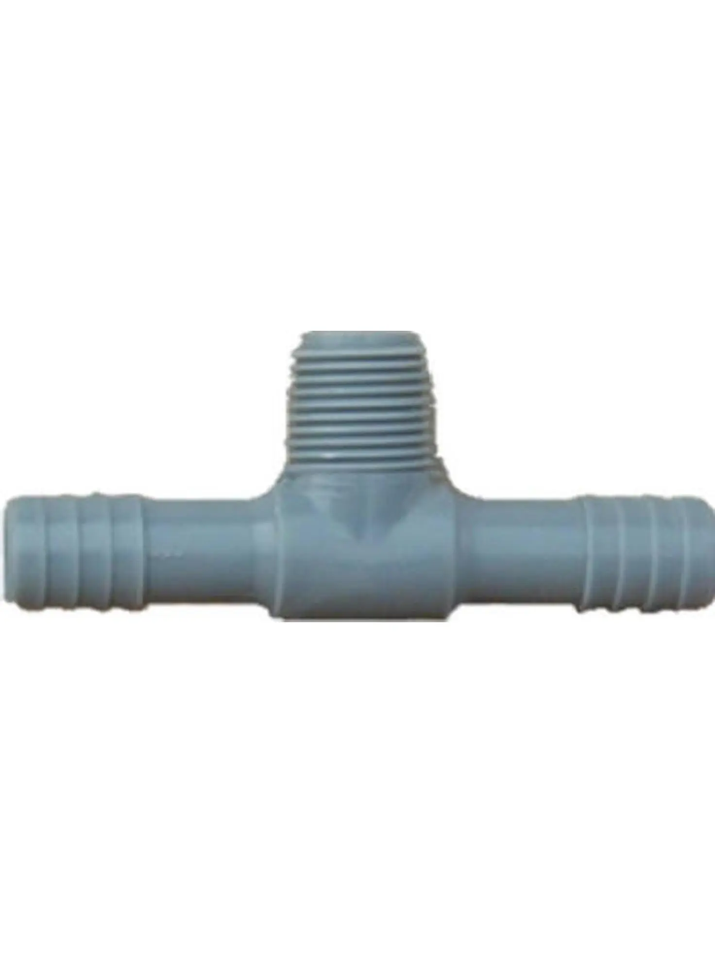 Genova Products 351440 1 in. Poly Male Thread Insert Tee, Plastic Insert Fitting, PVC Fitting, Plastic Insert Pipe Fittings, Pvc Pipe Pipe Fittings