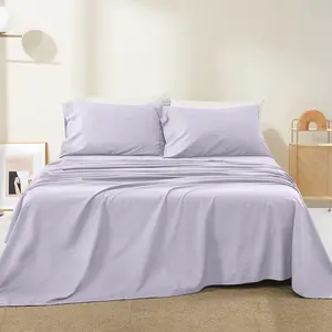Bedlifes Washed Stone Linen Sheets – Soft Breathable Cooling French Flax Bed Sheets, 4-Piece Set Luxury Hotel Quality Bedding, 16"-24"Deep Pocket All Season