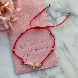Red String-Blessing Bracelet Fashion Cross Bangle Adjustable Bangle