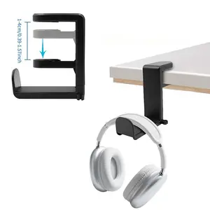 Rotating Headphone Stand with Adjustable and Swivel Arm, Universal Desktop Stand for Headsets, Space-saving design, suitable for gamers