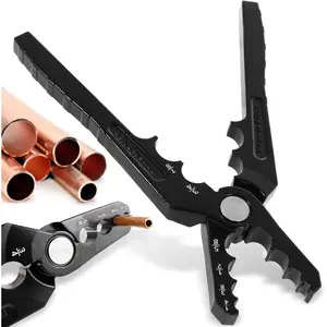 Manual Copper Tube Rounder Flat Tube Repairer Pliers Pipe Rounding Plier with 6 Hole Multifunctional Tube Rounder Tool for 1/4" 3/8" 1/2" 5/8" 3/4" 7/8" Copper Tube  Thin Walled Iron Pipe
