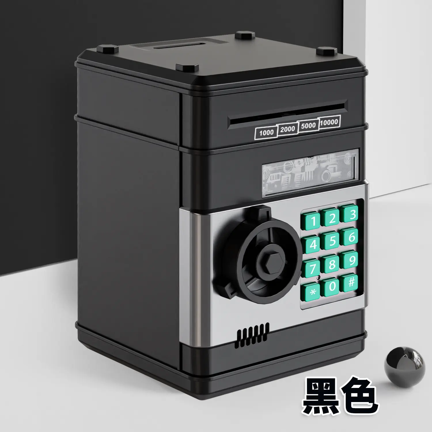 1pc Safe Money Box, Electronic Piggy Bank With Passcode, Code Lock Saving Jar Coins And Cash, Desktop Decorative Saving Bank