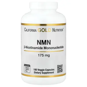 California Gold Nutrition NMN, 175 mg, 180 Veggie Capsules