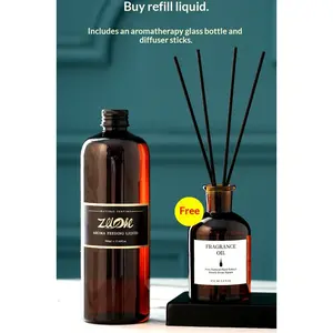 500ML Flameless Rattan Reed Aromatherapy Diffuser Oil, Luxury Tea Scent for Home and Car, Ideal for Bedroom, Bathroom, and Closet