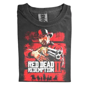 The Vintage Red Dead Redemption 2 Cowboy Comfort Color Shirt, Vintage Arthur Morgan Gun Shirt, Gamer Gift for Men, Vintage Game Shirt, Gift for Women, Crew Neck T-shirt, Trending T-shirt