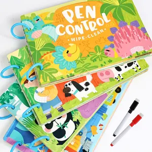 Early Childhood Pen Control Training Cards, Alphabet Number Writing Practice Workbook, Coloring Book for School and Home Use, Preschool Learning Tool