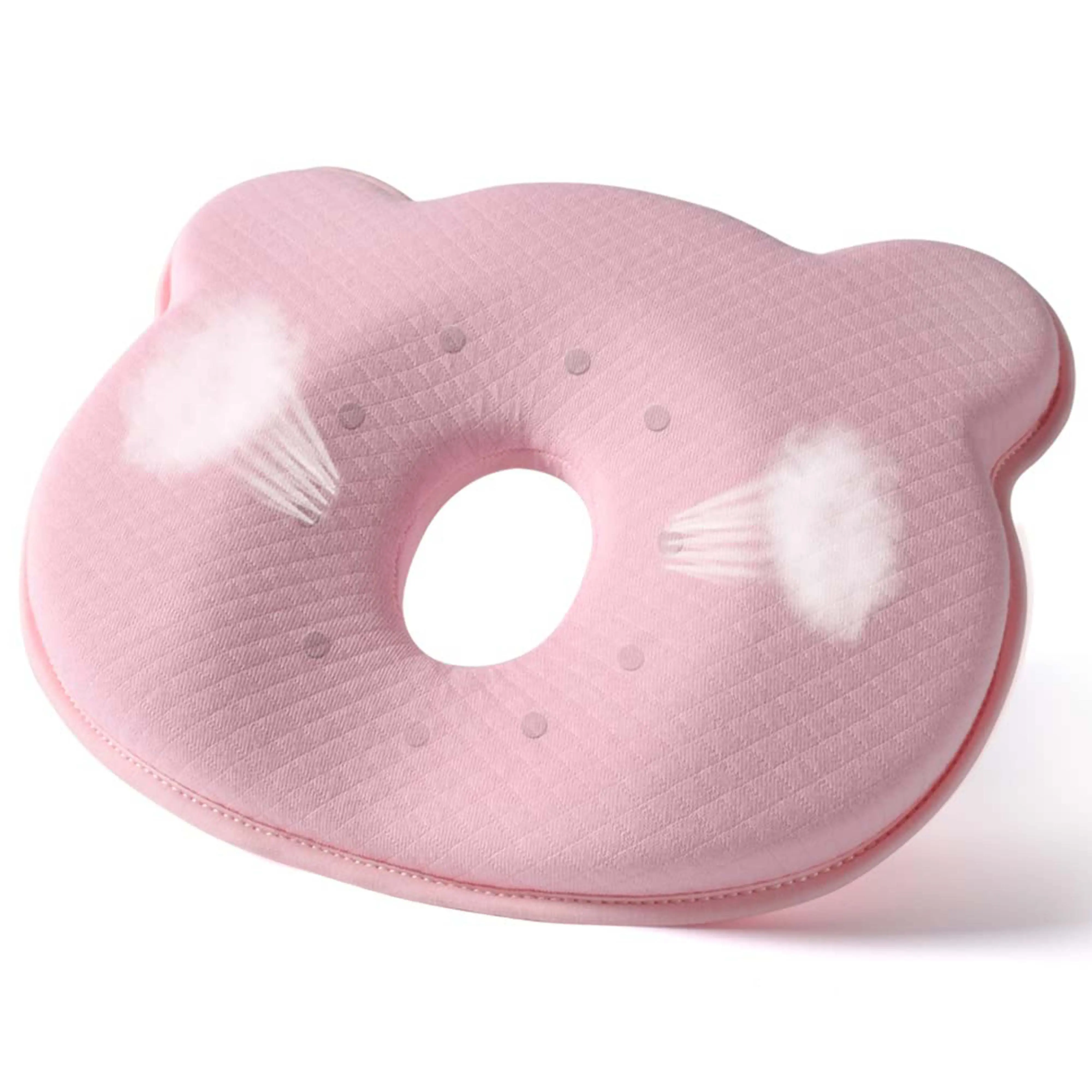 Baby Bliss Memory Foam Baby Head Shaping Pillow Breathable Soft for Newborns Prevents Flat Head Syndrome with Gentle Neck Support Portable Travel Friendly