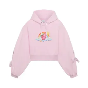 PUMA Womens Care Bears X Sesame Street Relaxed Fleece Hoodie Casual Outerwear Casual - Pink