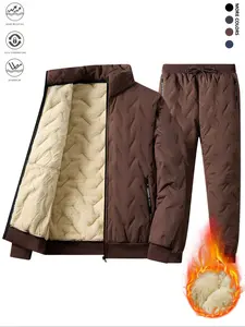 Men's Long Sleeve Fitted Thermal Underwear Set, Ultra-Warm Lamb Wool Fabric, Comfortable & Breathable Design, Ideal for Cold Weather