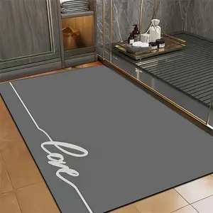 Soft Diatomaceous Earth Floor Mats - Non-slip, Quick-drying, Water-absorbent, Geometric Pattern Bathroom Rug, Hand-washable, Suitable for Bathroom, Entryway, Kitchen, Perfect Home Decoration