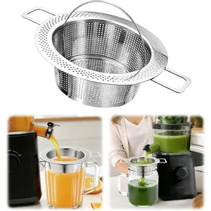 Juice Strainer for Nama J2 Cold Press Juicer, Secondary Fine Pulp Filter with Wide Rim for Easy, Hands-Free Juicing