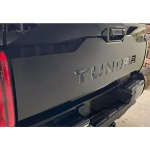 Toyota Tundra Matte Black Laminated Tailgate Matte Black Premium 3D color matched Letters (2022-2024)