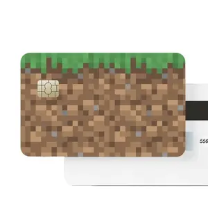 Pixel Block Card vinyl credit card skin cover for debit or credit cards