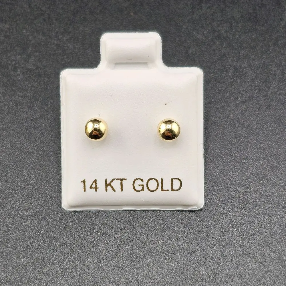 gold 14k earrings 3mm dormilonas