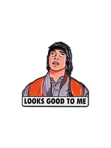 ”Looks good to me"Cartoon Character & Quote Enamel Pin, Zinc Alloy Badge, Unisex Accessory for Backpacks and Clothes, Perfect Gift