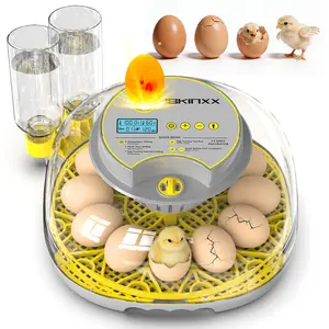 Incubator for Hatching Eggs-12 Egg Capacity, Upgraded Automatic Egg Turner, Temperature & Humidity Control, 360° Viewing for Chicken, Duck and Quail Eggs