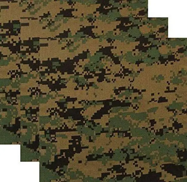 ARMYU Digital Woodland Camouflage Jumbo Military Bandana (27" x 27"), Head Scarf Do-rag 100% Cotton Bandanna Cover 3-Pack