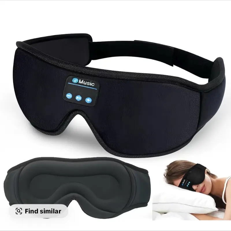 HITOZON Wireless Sleep Headphones with 3D Eye Mask - Ultra-Thin HD Stereo Speakers, Unisex Bluetooth Sleep Aid Products, Tech Gadgets for Insomnia, Travel,summerwins
