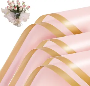 20 Sheets Flower Wrapping Paper -  Floral Bouquet Wrapping Paper, DIY Craft Packaging, Florist Supplies Packaging for Wedding Birthday , 22.8x22.8 inch ()