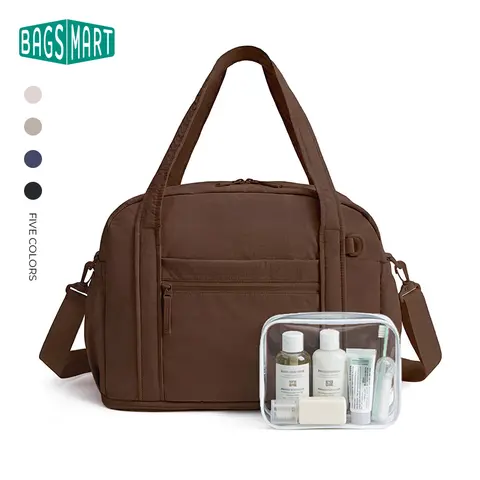 【NEW IN】BAGSMART Expandable Gym Bag with Toiletry Bag,  24L-30L Weekender Travel Duffle Bag, Lightweight Travel Bag, Carry on Overnight Duffel sohochic tiktokshopstockup