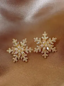 Elegant Women’s Fashion High Quality Earrings with Snowflake Design, Luxury Style for Autumn & Winter Fashion, Perfect Holiday Gift for Christmas