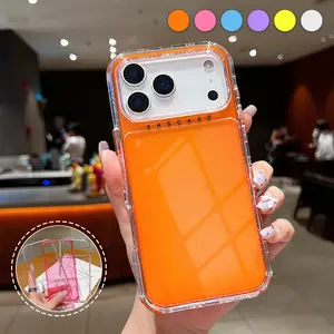 Clear Defender Colorful Case For iPhone 17 Pro Max 17 Air 16 15 14 13 Pro Max Hybrid Shockproof Heavy Duty Cover