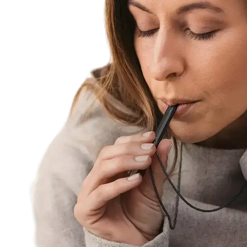 Calming Breathing Necklace, 1 Count Anxiety & Stress Relief Necklace, Chains for Men, Meditation & Mindfulness Tool for Panic Attack & Deep Breathing,