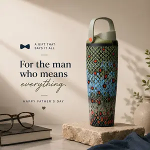Owala Off the Hook 30oz FreeSip Sway Dad Gift Water Bottle – Leak Proof Insulated Stainless Steel Fishing Tumbler, Gift for dad