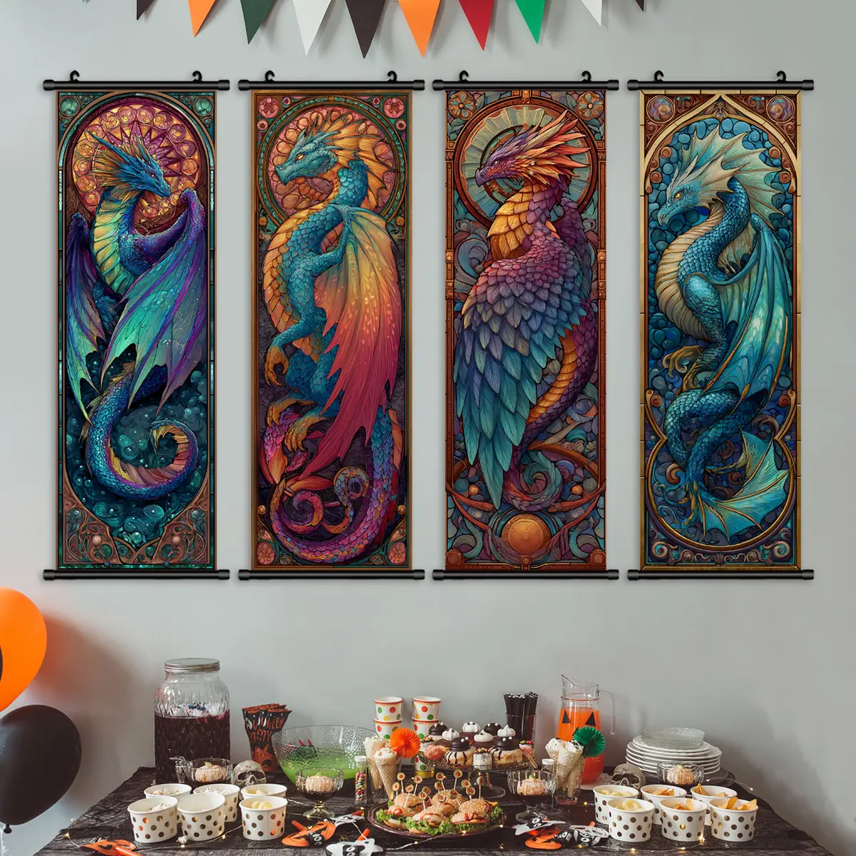 4PCS-15.8x47.2inch (40x120cm)-V