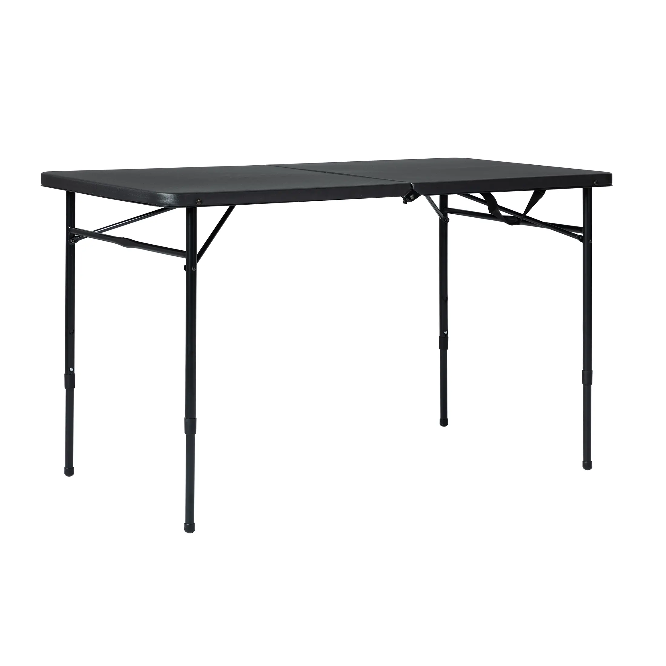 Mainstays 4' Adjustable Height Centerfold Folding Table, Black