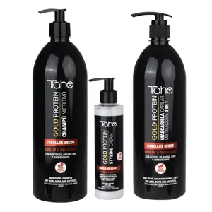 Tahe Gold Protein For Dry Hair Kit - Shampoo 1000ml, Mask 1000ml, Styling Cream 200ml