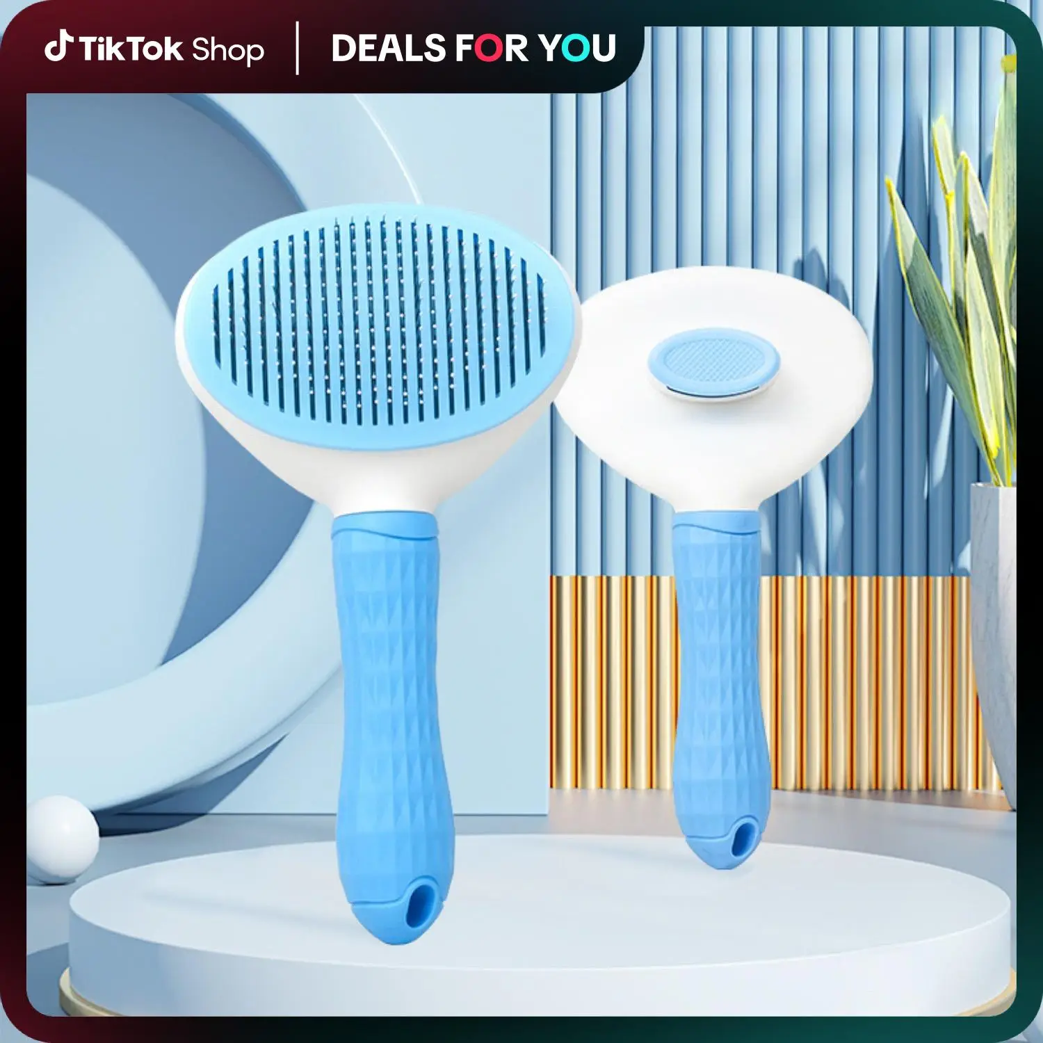 Pet Hair Removal Brush, Hair Comb for Cats and Dogs, Skin Friendly, Pet Grooming Tool, Puppy Brush for Long Haired Pets, Pet Supplies
