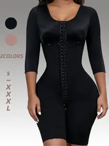 Colombian Faja Women's Post-Surgery Abdominal Control Body Shaper, Full-Body Slimming Belt with Zipper, Hip Lifting Enhancer, Butt Lift Support