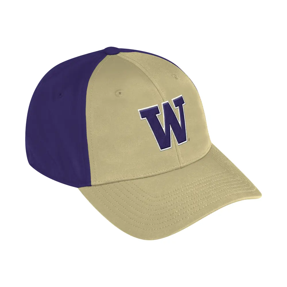 adidas Mens Washington Huskies Coach Slouch Flex Cap Casual - Beige, Blue