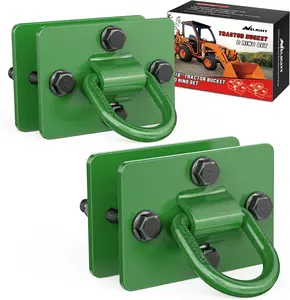 Nilight 2PCS 1/2" Bolt-On D-Rings, Grade 70 Forged Steel Heavy-Duty Welded Mount Trailer Tie-Down Rings with Back Plates, 12000 lbs MBS High Load for Tractor Bucket, RV