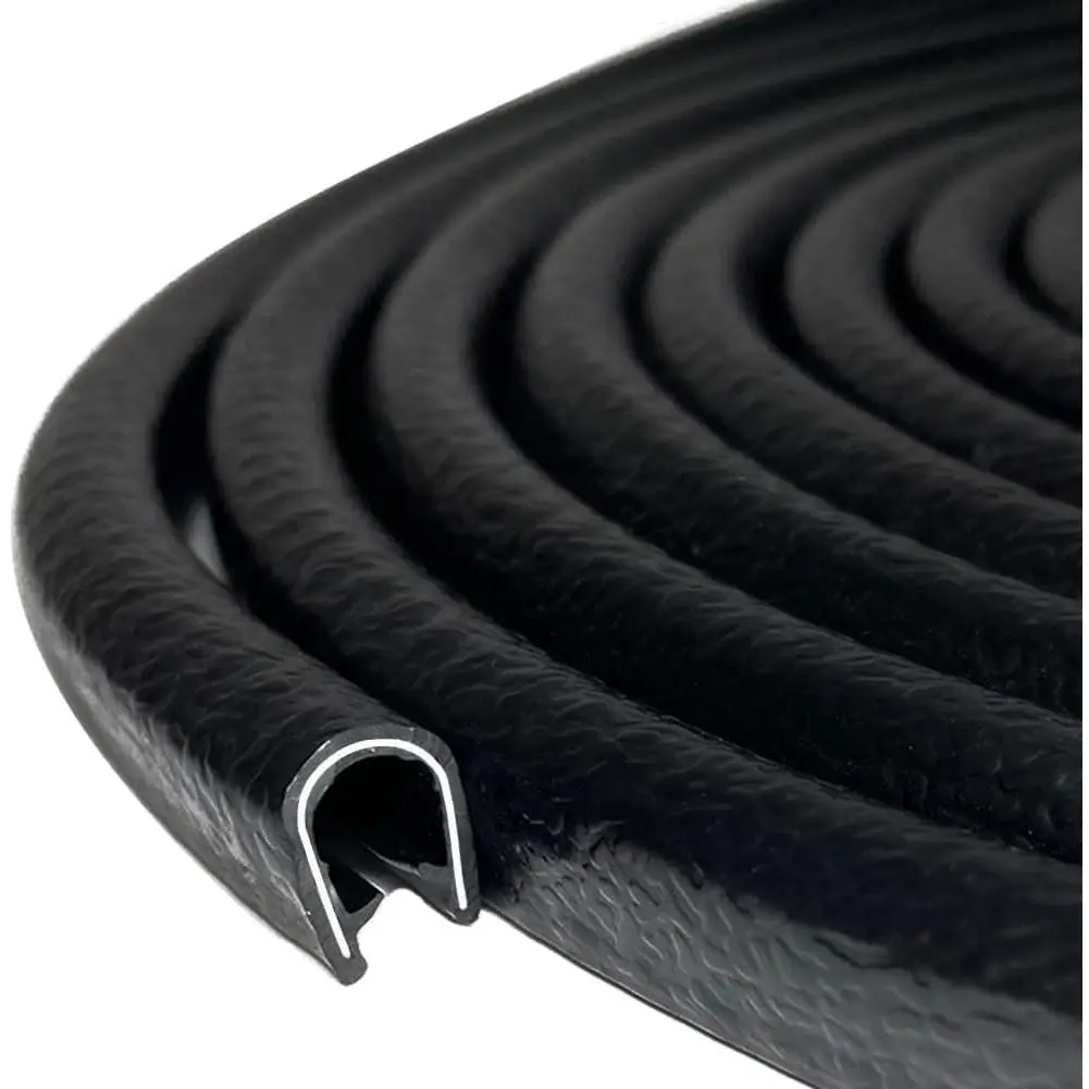Rubber Edge Trim Black 26Feet, Fits 1/4" Edge, Flexible U Shape Seal Strip for /Rough Surfaces, , ,