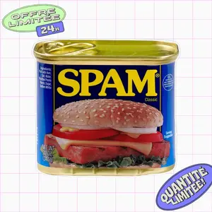 SPAM Meme Sticker – Funny Classic Meat Can Parody Vinyl Decal for Laptop, Water Bottle, Car, Perfect Gift for Meme Fans U