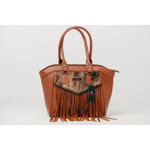 Western Handbag with Cowhide