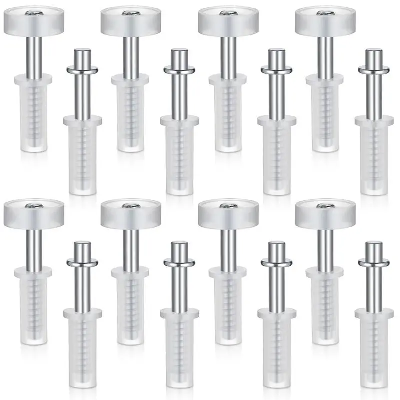 Bifold Closet Door Hardware, 16Pcs Bi-Fold Doors Top Roller Guide Wheel and Tops Pivot for Folding Accordion Shower Door