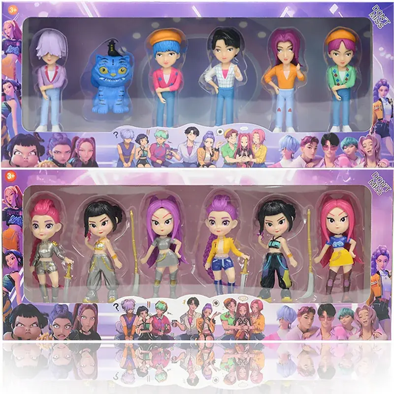 2026Anime Kpops Demon Hunters Figure Rumi Zoe Mira anime polyvinyl chloride character collection desktop trinkets Childrens gift