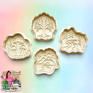 Forest Nature Theme: 3D Printed Fondant , Clay Cutter, Cookie cutter