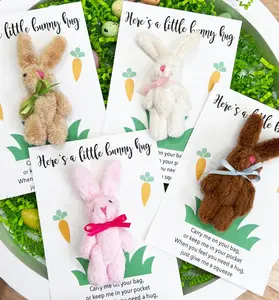 Easter Basket Stuffers for Boys and Girls, Cuddly Bunny Pocket Hug