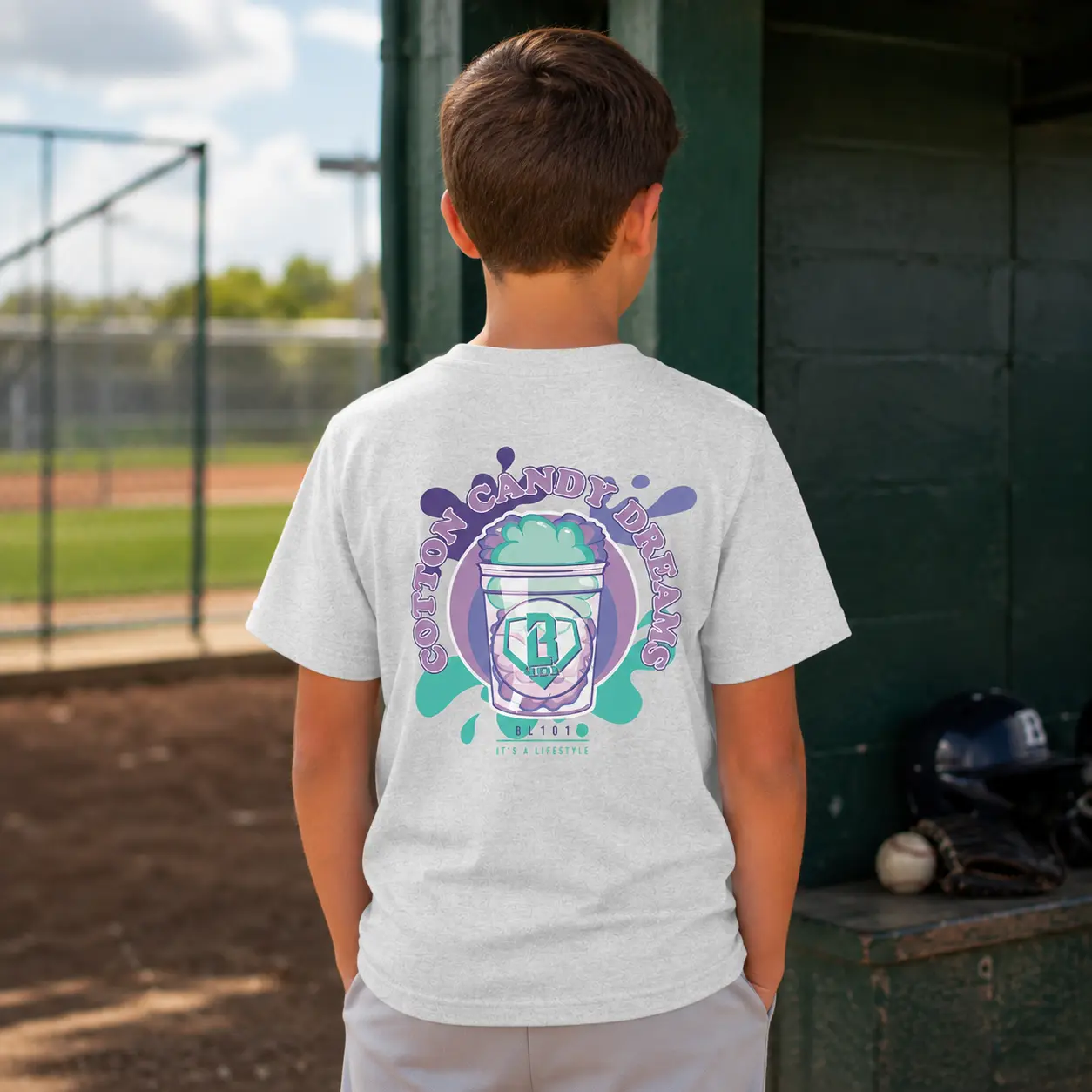 BL101 Sweet Spot Youth Tee, Baseball Graphic Tee for Boys Youth & Adult Sizes