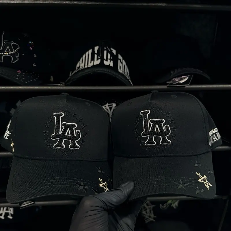1:1Dandy Hats- Clave Ali LL Black LA Baseball Cap with Star