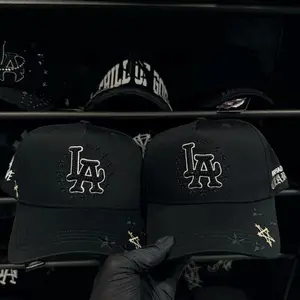 1:1Dandy Hats- Clave Ali LL Black LA Baseball Cap with Star Details G5