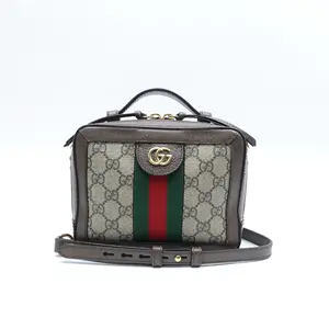 Pre-owned GUCCI Coated Canvas Crossbody Bags Ophidia Small Brown Crossbody Bag T10376868
