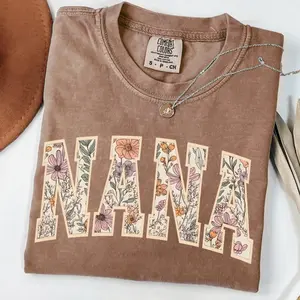 Comfort Colors Floral Nana Shirt, Mothers Day Gift, Nana T-Shirt, New Nana Gift, Floral Nana Shirt