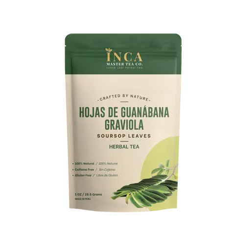 Inca Master Soursop Tea – Guanabana Leaves, Cut & Sifted Loose Leaf, 3.5 oz – Herbal Wellness Tea Fruit Dried Organic Beverage