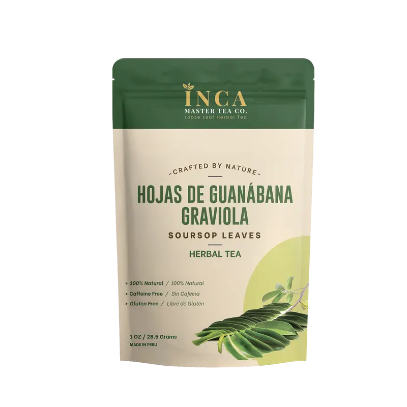 Inca Master Soursop Tea – Guanabana Leaves, Cut & Sifted Loose Leaf, 3.5 oz – Herbal Wellness Tea Fruit Dried Organic Beverage